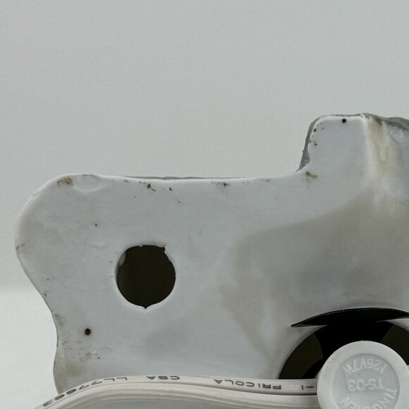 Vintage Ceramic Light-Up Christmas Village Schoolhouse Wreath Snow Small 4.5" - Picture 9 of 16